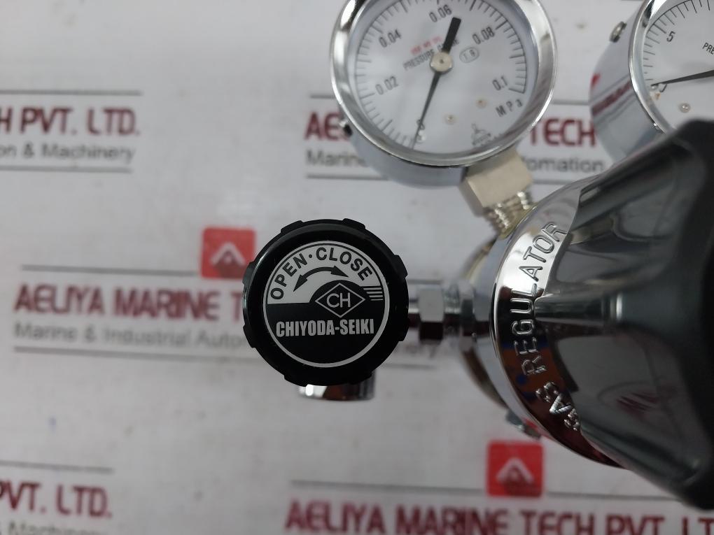 Chiyoda Seiki Bhn-3 High Select Gas Regulator Pressure Gauge 390387 0H7-000-015