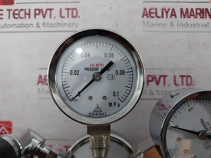 Chiyoda Seiki Bhn-3 High Select Gas Regulator Pressure Gauge 390387 0H7-000-015
