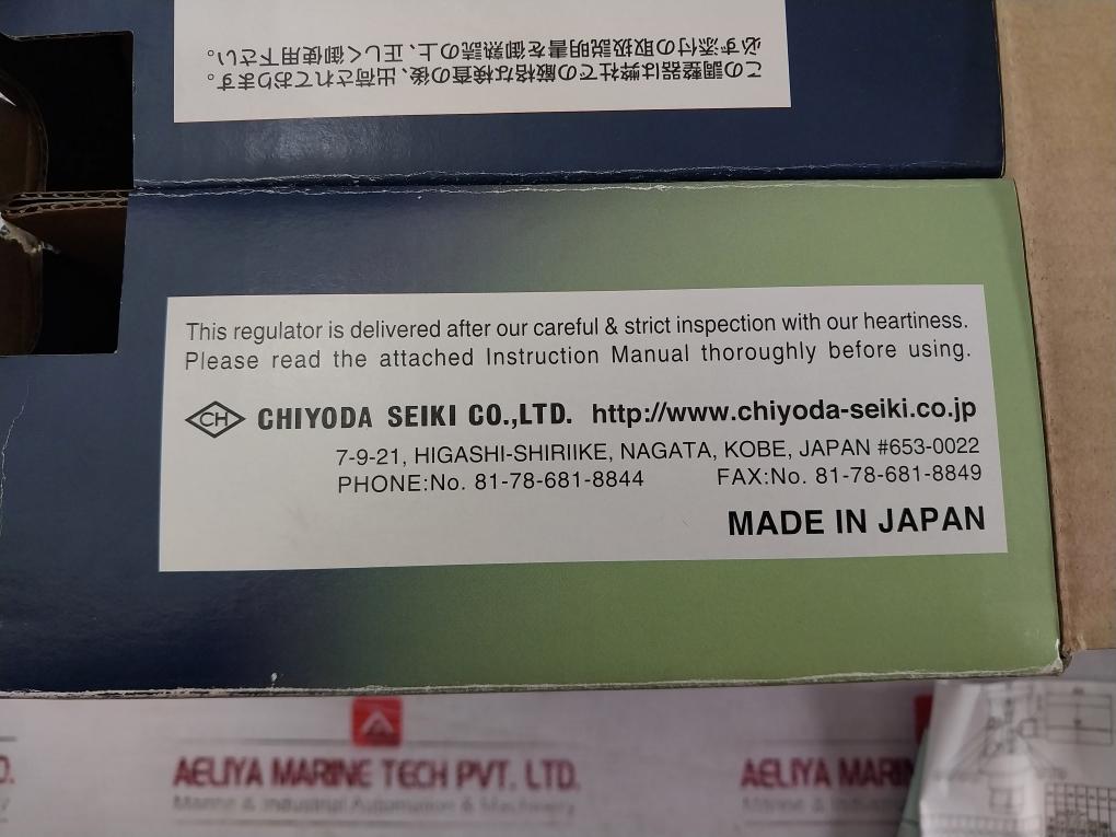 Chiyoda Seiki Bhn-3 High Select Gas Regulator Pressure Gauge A4U
