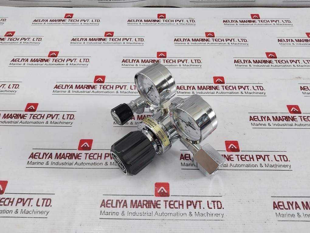 Chiyoda Seiki Bhn-3 High Select Gas Regulator Pressure Gauge A4U