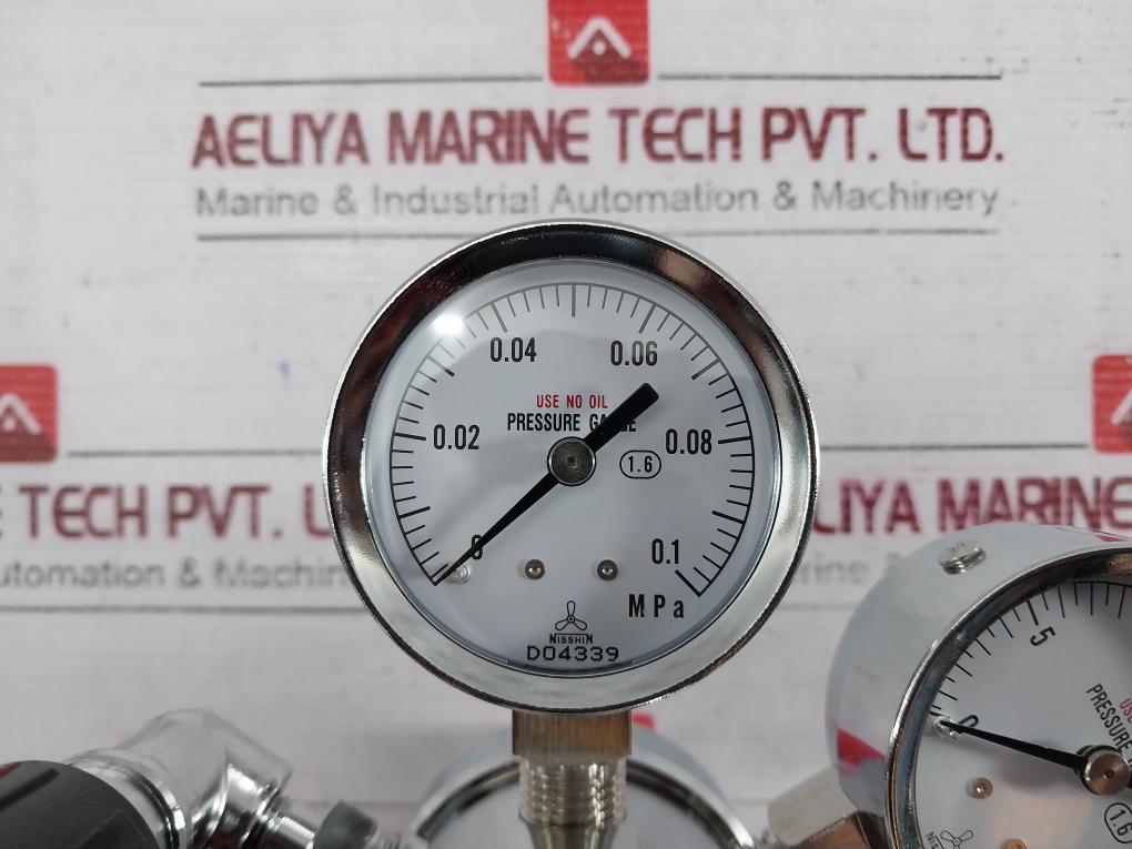 Chiyoda Seiki Bhn-3 High Select Gas Regulator Pressure Gauge A4U