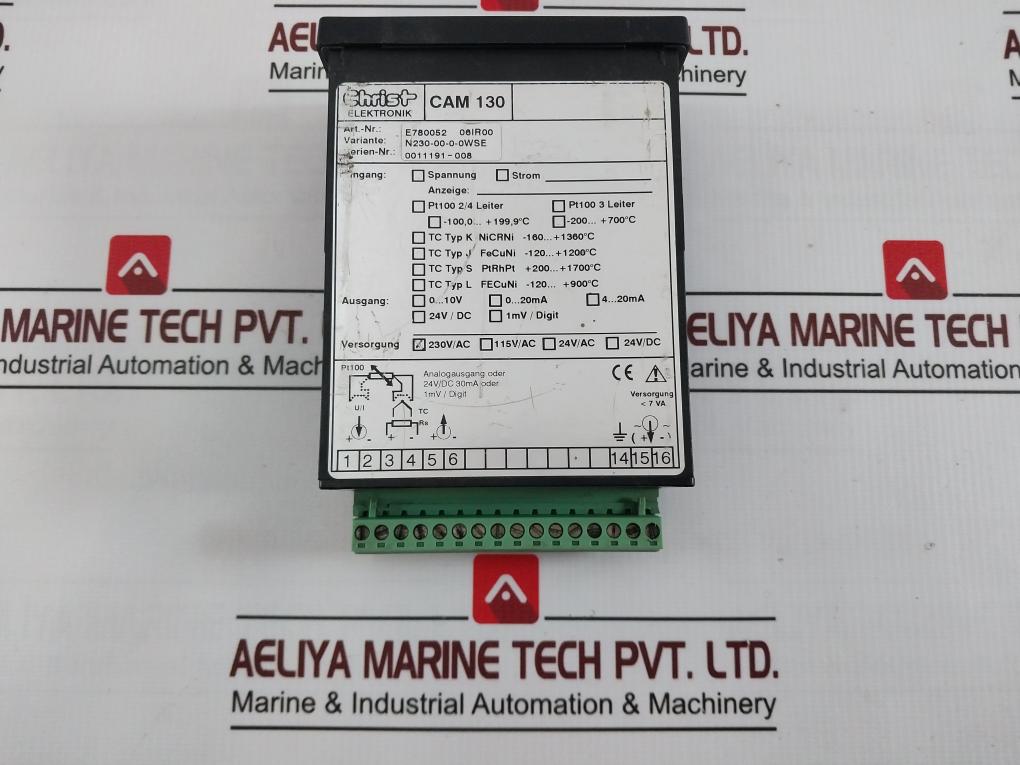 Christ Elektronik Cam 130 Digital Panel Meter 230V/Ac Pt100 24V/Dc 30Ma