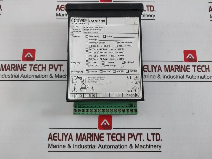 Christ Elektronik Cam 130 Digital Panel Meter 230V/Ac Pt100 24V/Dc 30Ma