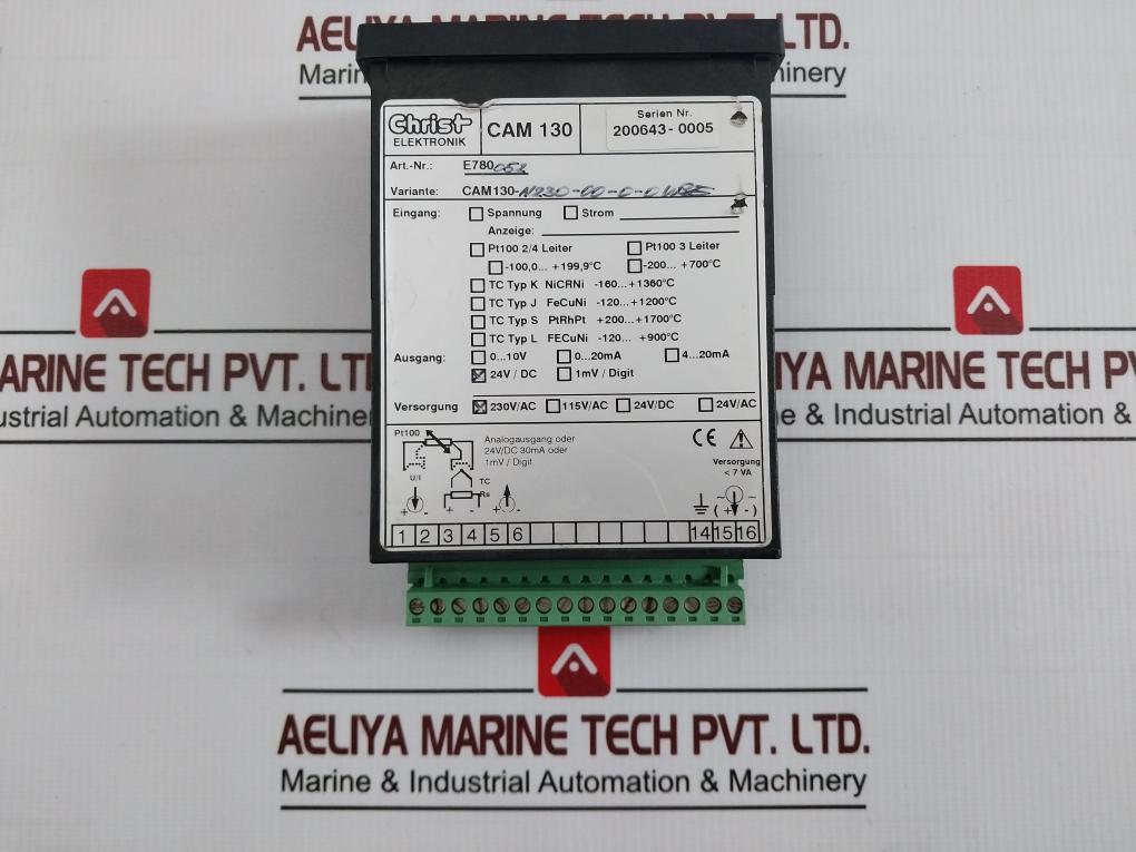 Christ Elektronik Cam 130 Digital Panel Meter Cam130-n230-00-0-0Wse 230V/Ac