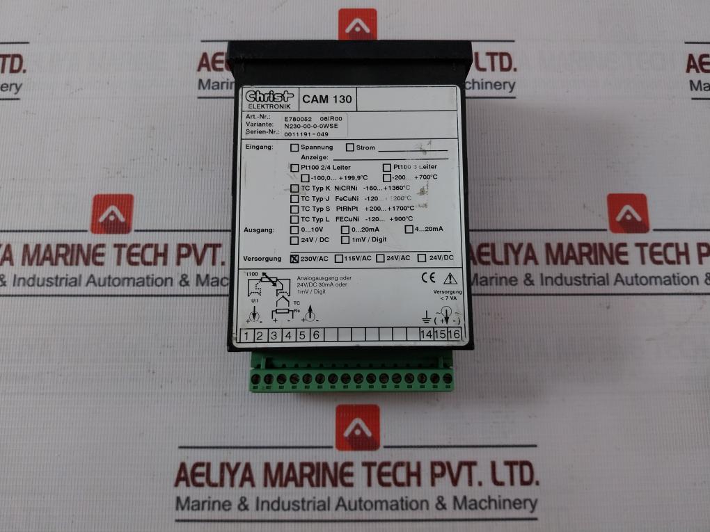 Christ Elektronik Cam 130 Digital Panel Meter E780052 24V/Dc 30Ma 230V/Ac