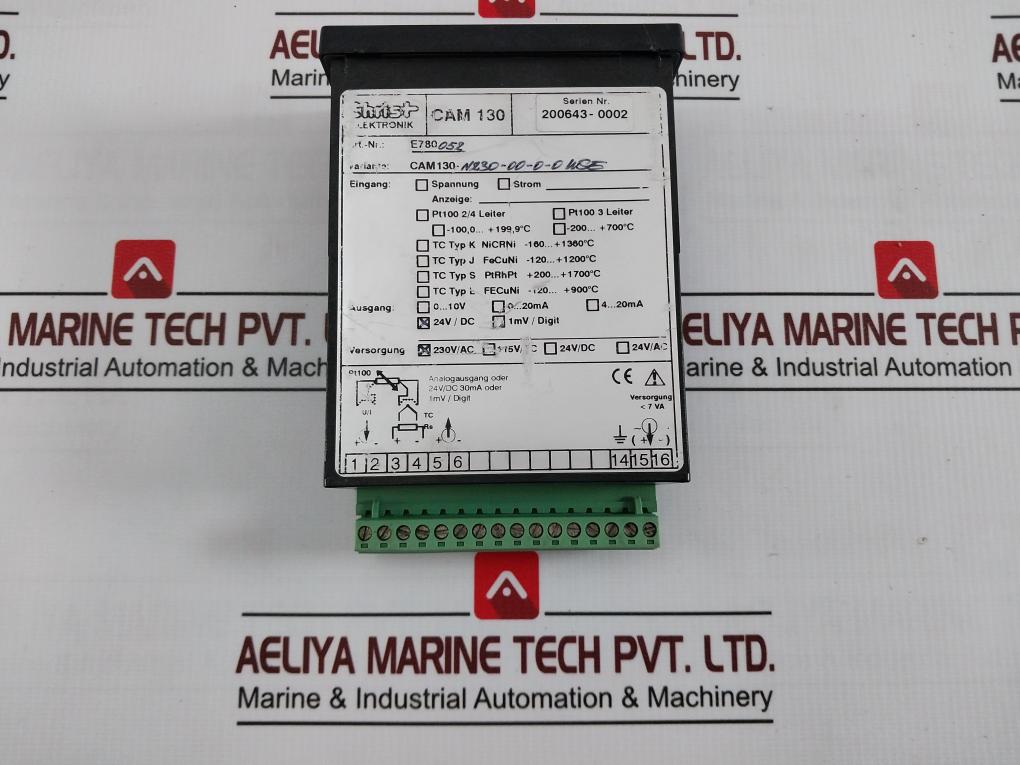 Christ Elektronik Cam 130 Pt100 Digital Panel Meter Cam130-n230-00-0-0Wse 24V/Dc