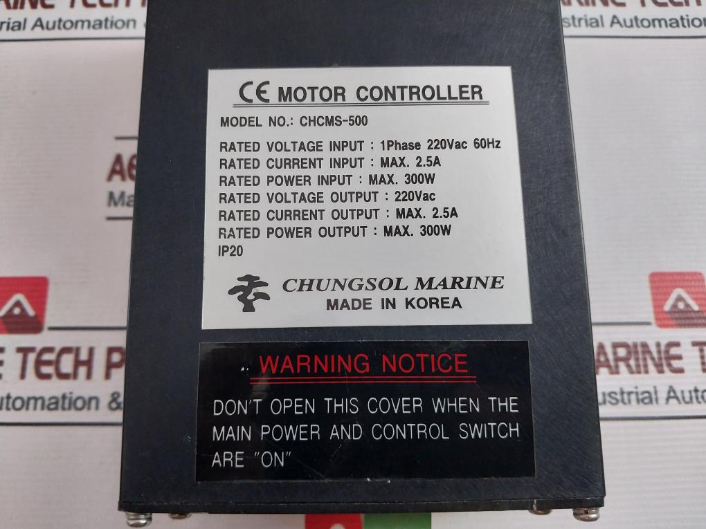 Chungsol Marine Chcms-500 Motor Controller 1 Phase 220Vac 60Hz