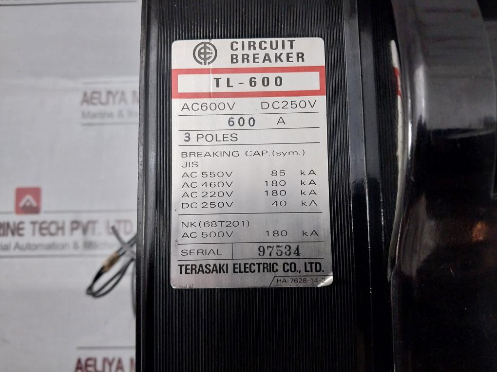 Circuit-Breaker-200-480V-50-60Hz-600-A-Terasaki-Tl-600-208778-6