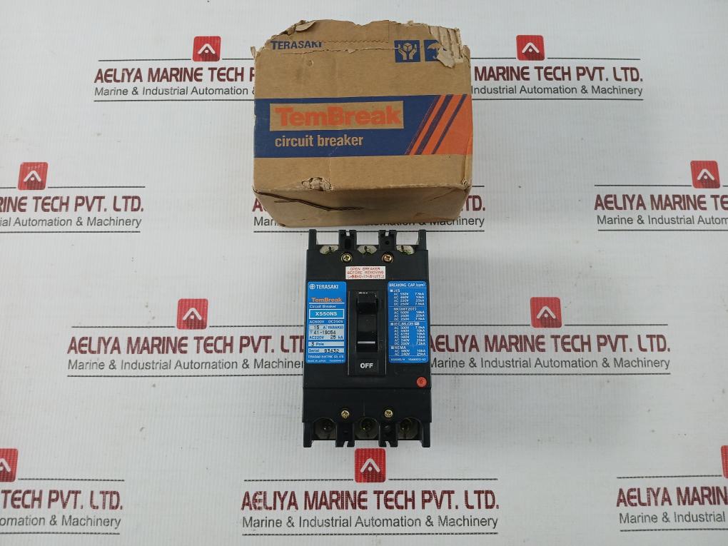 Circuit-Breaker-Dc250v-3-Pole-15a-By-Terasaki-Xs50ns-1