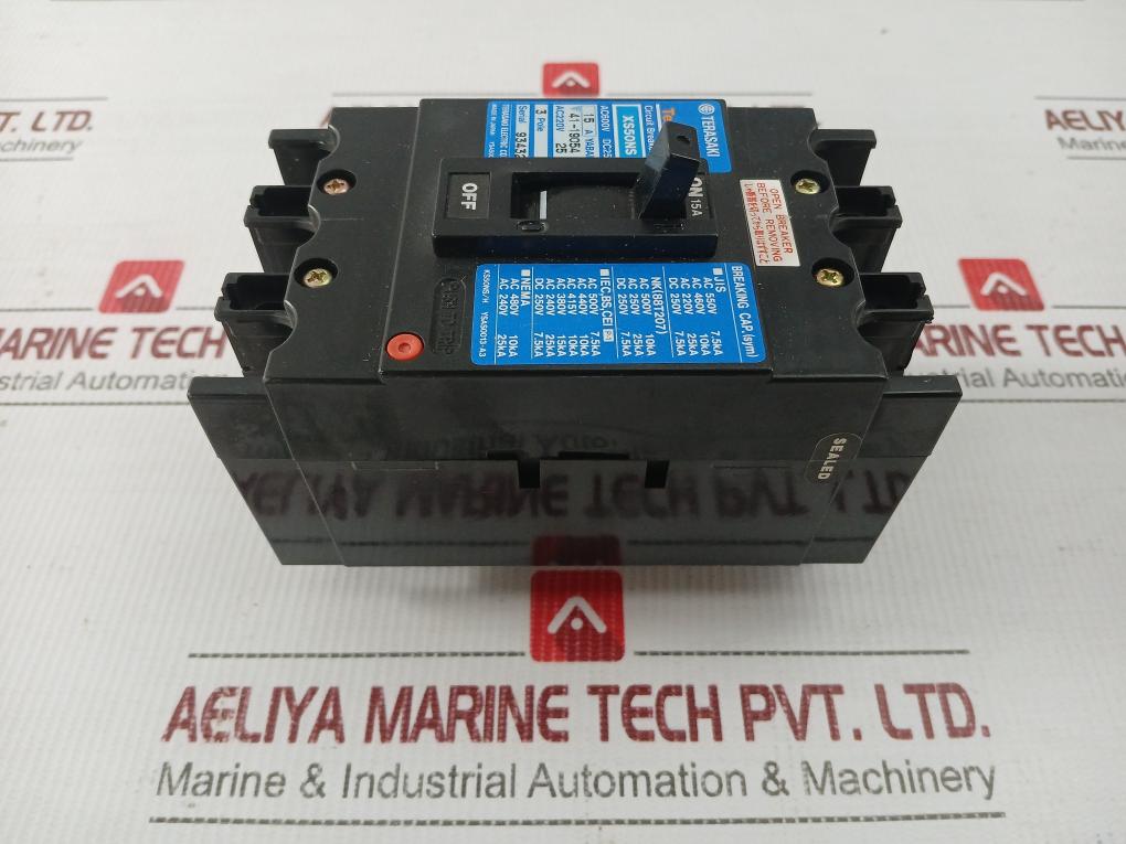 Circuit-Breaker-Dc250v-3-Pole-15a-By-Terasaki-Xs50ns-6