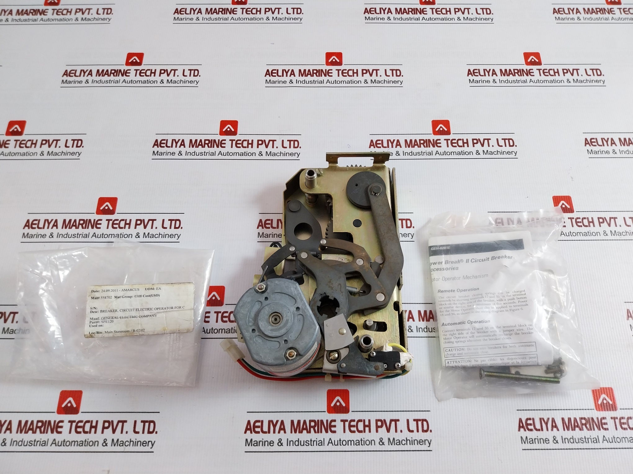 Circuit Breaker Electric Operator Assembly 120Vac 50/60H General Electric Spe120