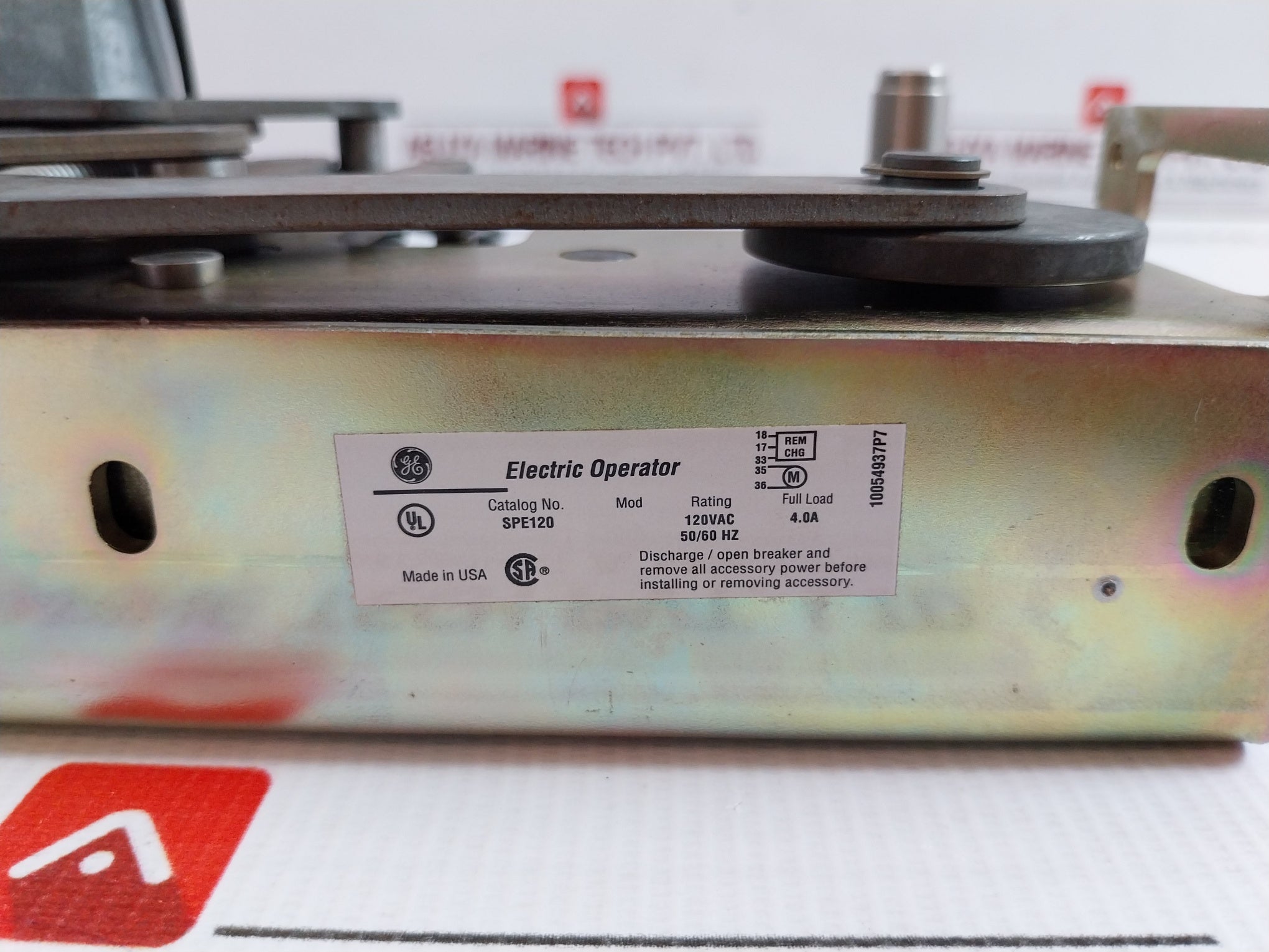 Circuit Breaker Electric Operator Assembly 120Vac 50/60H General Electric Spe120