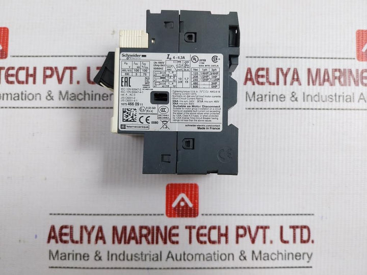 Circuit Breaker Gv2Me10 Schneider Electric Ac 440V 6.3A 50/60Hz
