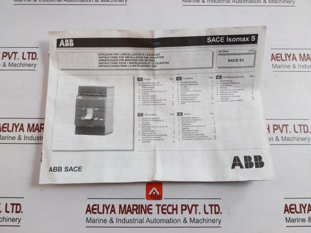 Circuit Breaker Sace S3L Abb 3A 400V A.C