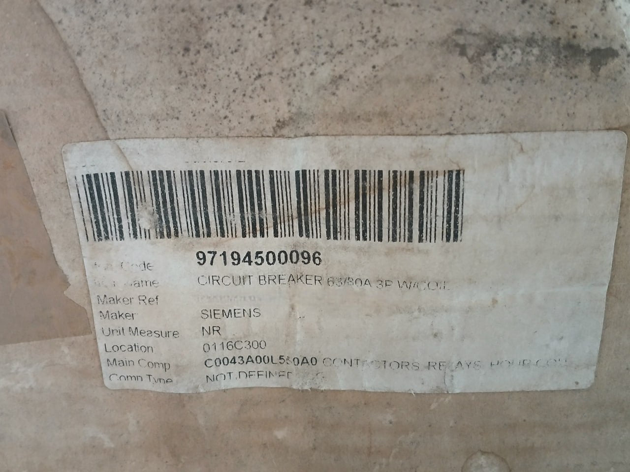 Circuit Breaker With Coil 3Vf3111-2Bq41-1Ga0 Siemens Uimp-8 Kv