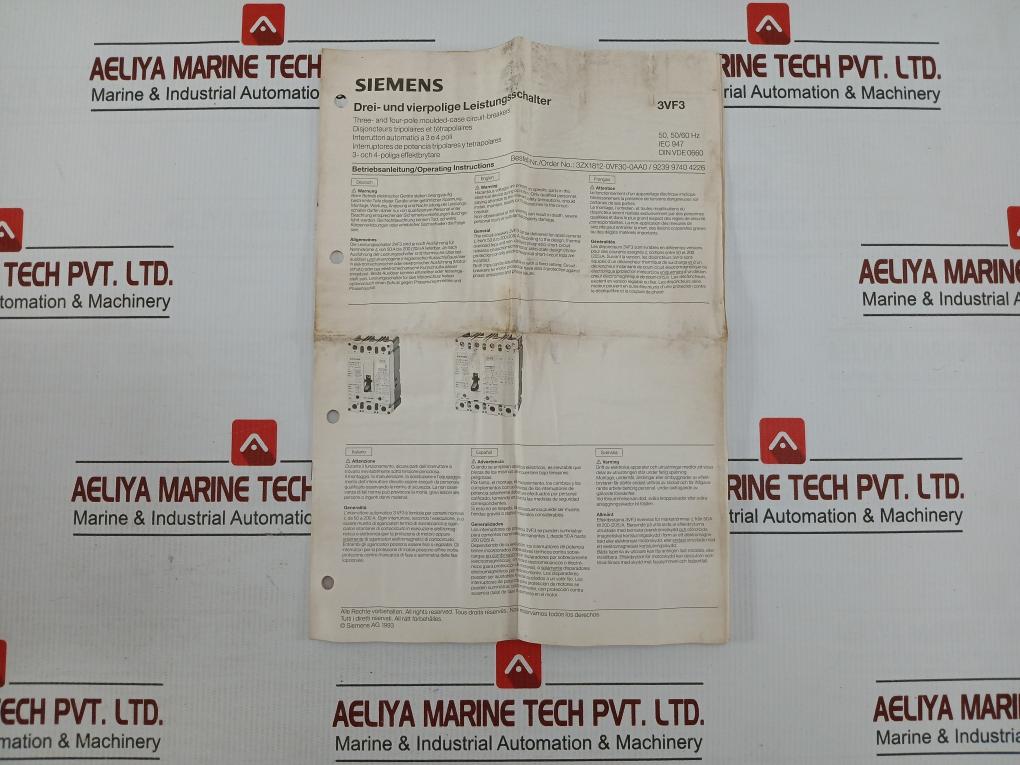 Circuit Breaker With Coil 3Vf3111-2Bq41-1Ga0 Siemens Uimp-8 Kv