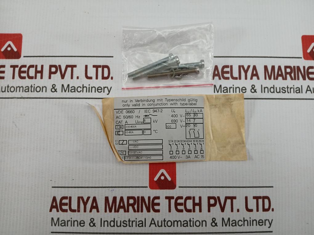 Circuit Breaker With Coil 3Vf3111-2Bq41-1Ga0 Siemens Uimp-8 Kv