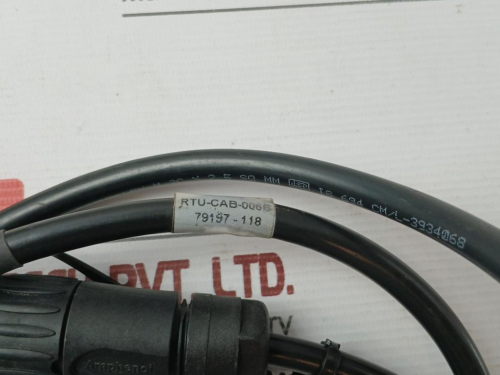 Circular Connector Threaded Coupling Cable Assembly Rtu-cab-006B Amphenol