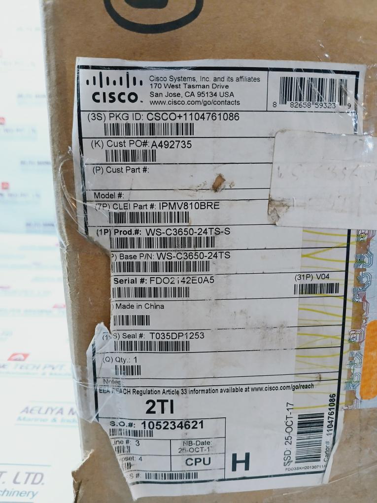 Cisco Catalyst 3650 Ws-c3650-24ts Switch Module Pa-1251-3a-lf 700-46308-01 Rev:a0