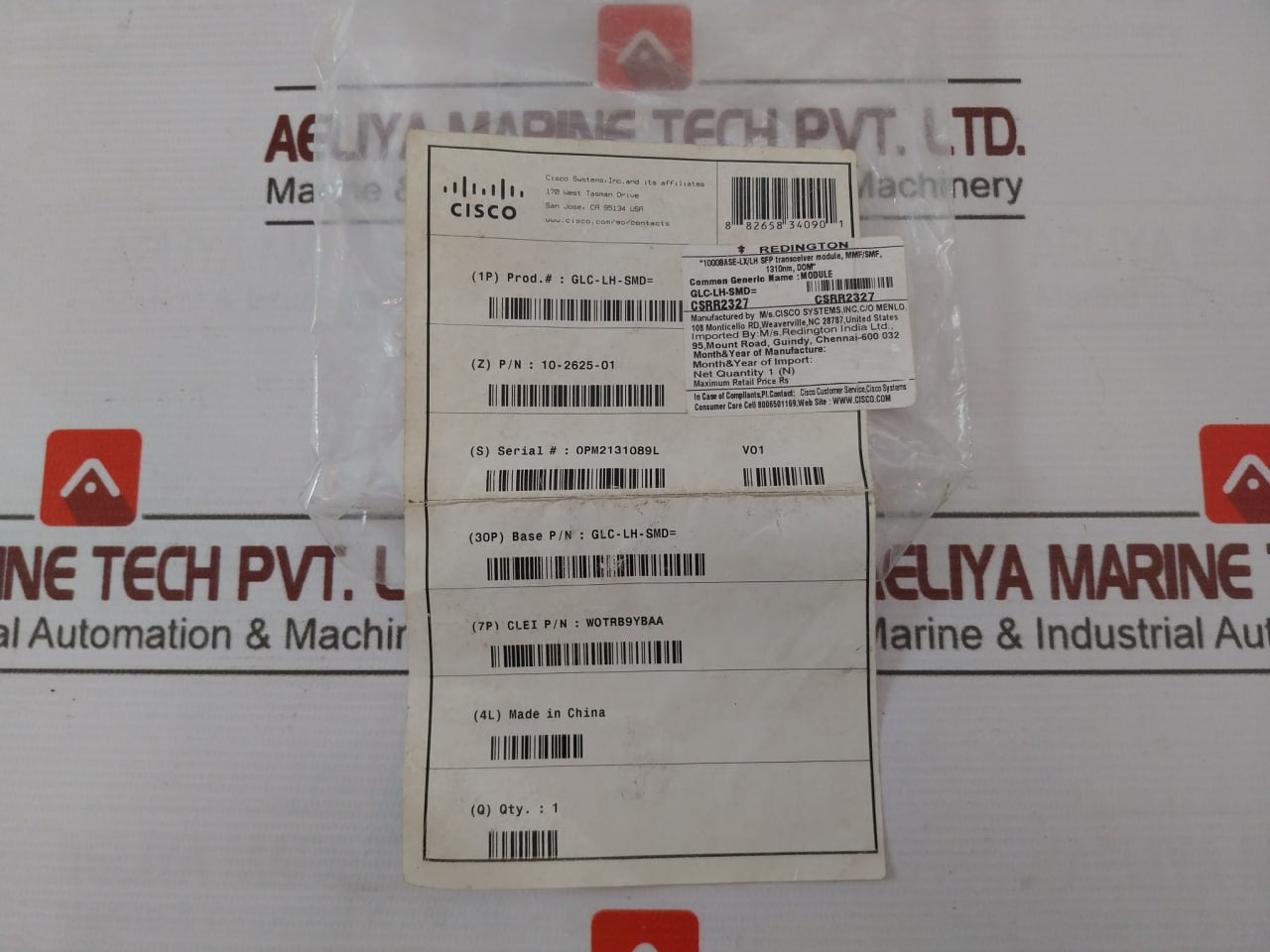 Cisco Glc-lh-smd 1000Base-lx/Lh Sfp Transceiver Module 10-2625-1 Wotrb9Ybaa