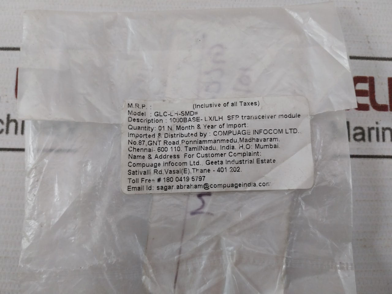 Cisco Glc-lh-smd 1000Base-lx/Lh Sfp Transceiver Module Class 1 W0Trb9Ybaa