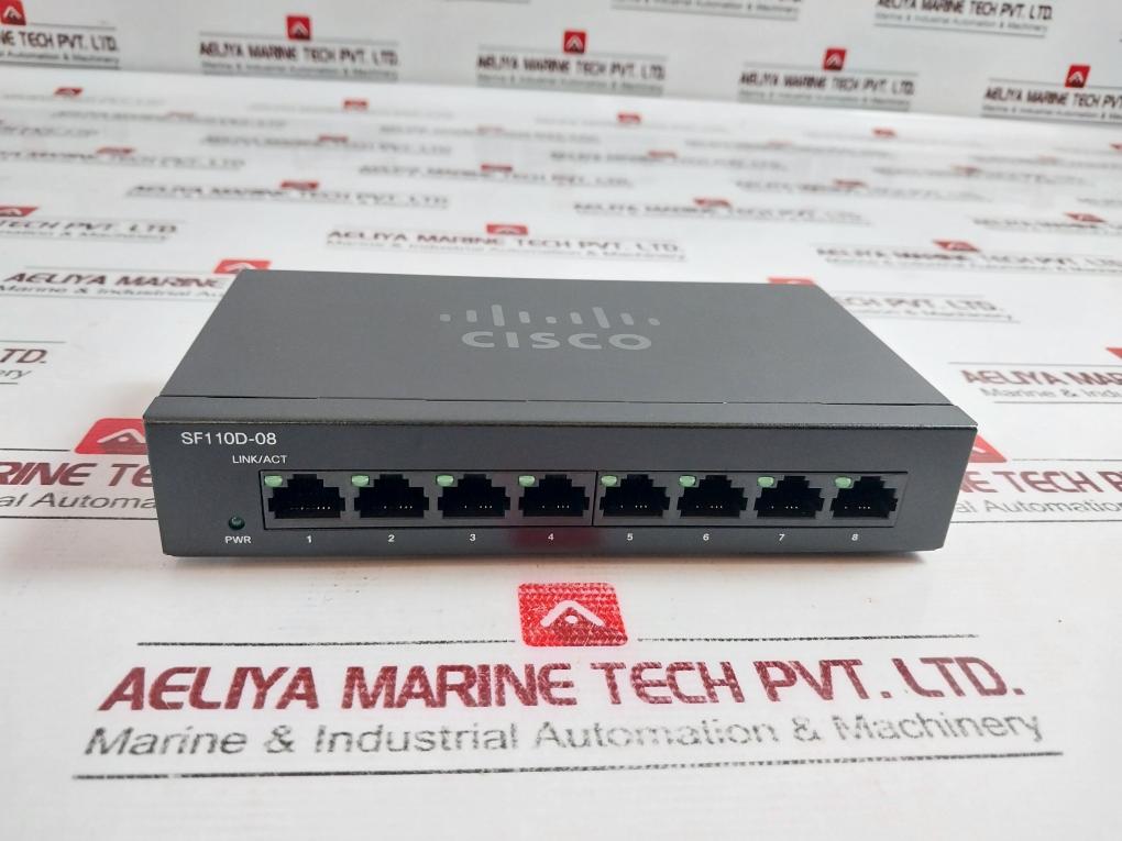 Cisco Sf110d-08 8-port Ethernet Desktop Switch W/ Power Supply Mu08-6120050-b2