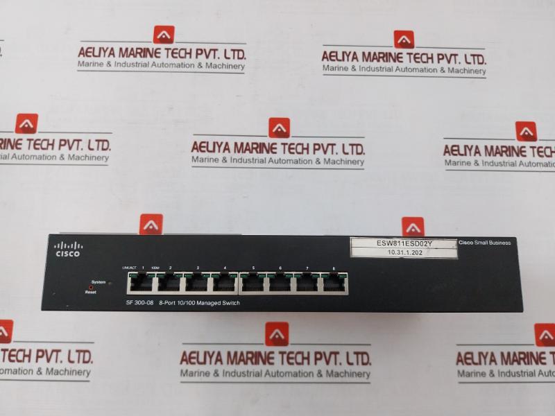 Cisco Sf300-08 Managed Switch Set E317539 100-240V- 50/60Hz 0.5A 12V-1A