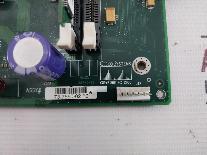 Cisco Systems 73-7560-02 Cpu Motherboard Mt4Lsdt864Ag-10Eg2 94V-0 100Mhz 64Mb