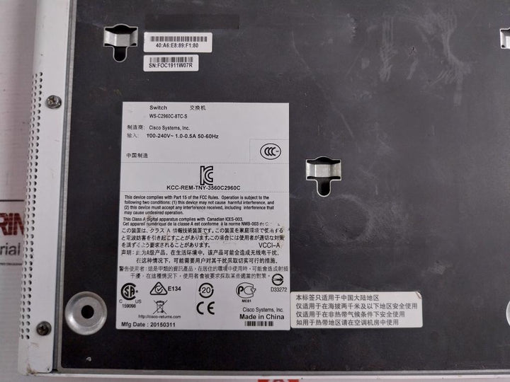 Ll Series Compact Switch Ws-c2960C-8Tc-s Cisco