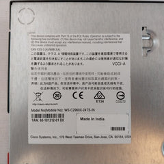 Cisco Ws-c2960X-24Ts-in Lan Base Switch 100-240V 12V-5A
