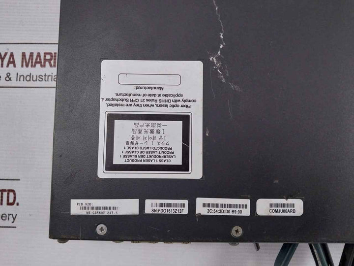 Cisco Ws-c3560X-24T-s Managed Network Switch Pa-1351-1-lf Gfc0412Ds