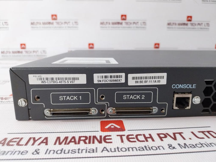 Cisco Ws-c3750G-48Ts-s Catalyst 3750G Series Switch 100–240V 3.0-1.5A 50-60Hz