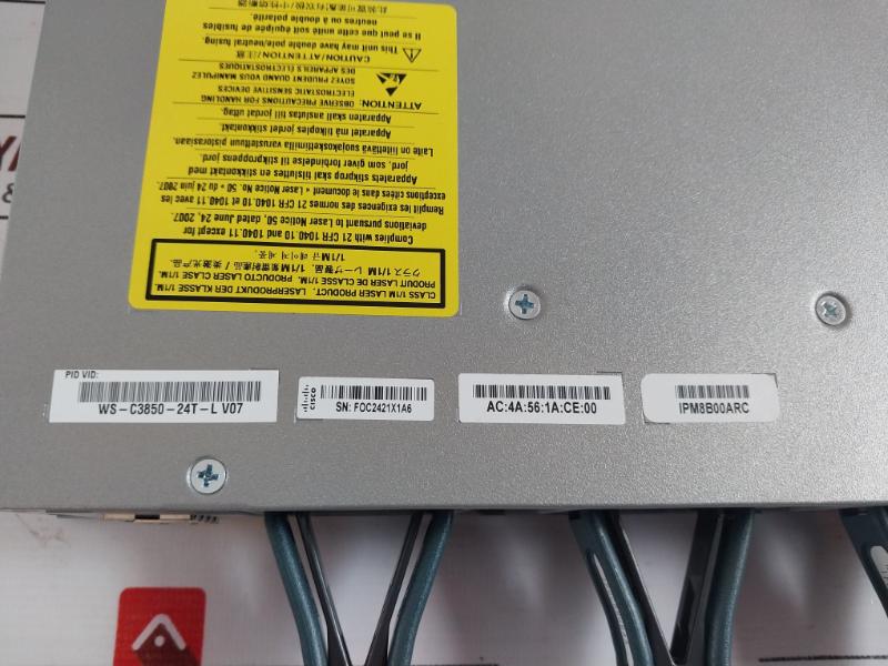 Cisco Ws-c3850-24t 24-port Ethernet Switch W/ Power Supply Pa-1351-1a-lf