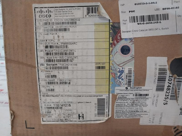 Cisco Ws-c3850-24t 24-port Ethernet Switch W/ Power Supply Pa-1351-1a-lf