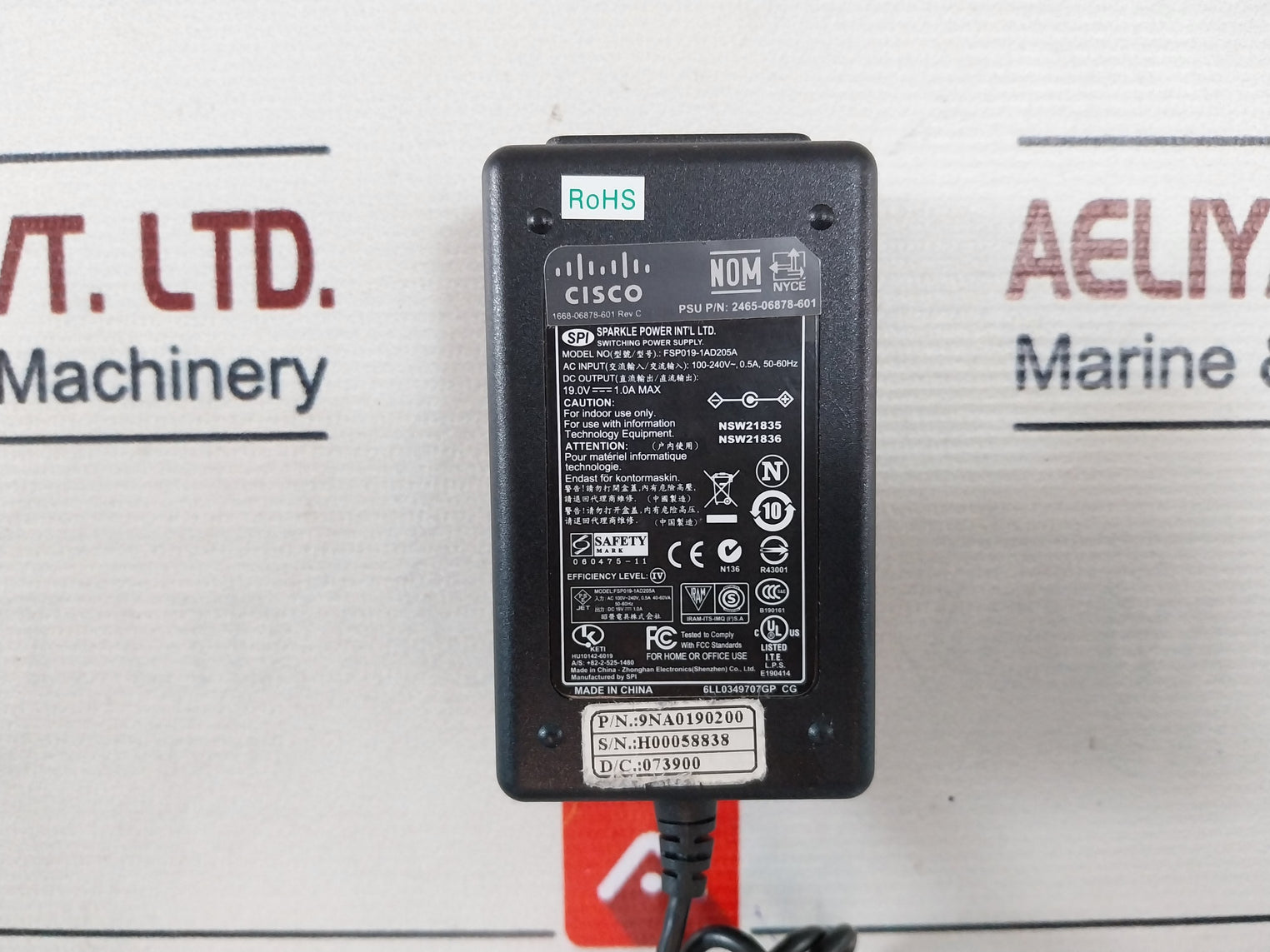 Cisco Fsp019-1Ad205A Ac/Dc Adapter 100-240V~