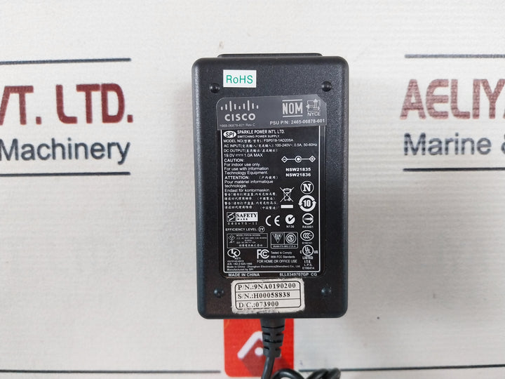 Cisco Psa18U-480 Ac Adapter Cp-pwr-cube-3
