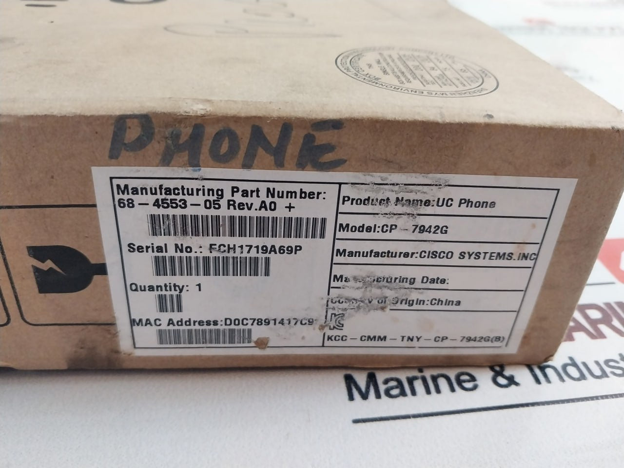 Cisco Systems Cp-7942G Unified Ip Phone Dc48V