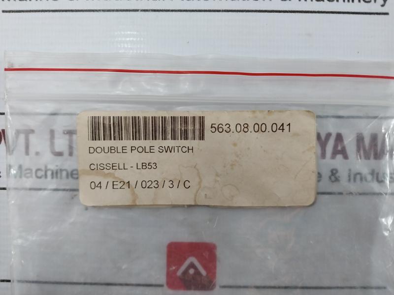 Cissell Lb53 Double Pole Switch 15A-120V-277Vac Ac Only 563.08.00.041