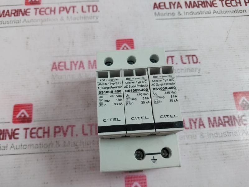Citel Ds100R-400 Ac Surge Protector 440Vac 8Ka 30Ka 2-2.5Nm 14Sh