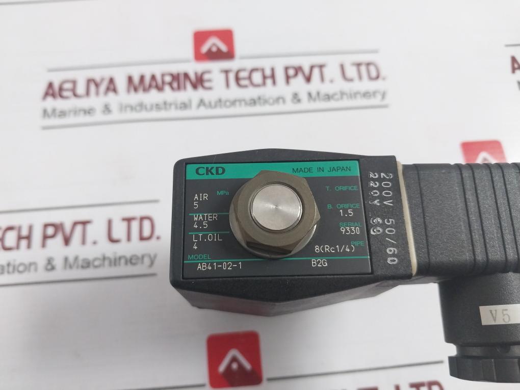 Ckd Ab41-02-1 Single Solenoid Valve 200V 50/60 5 Mpa 4.5