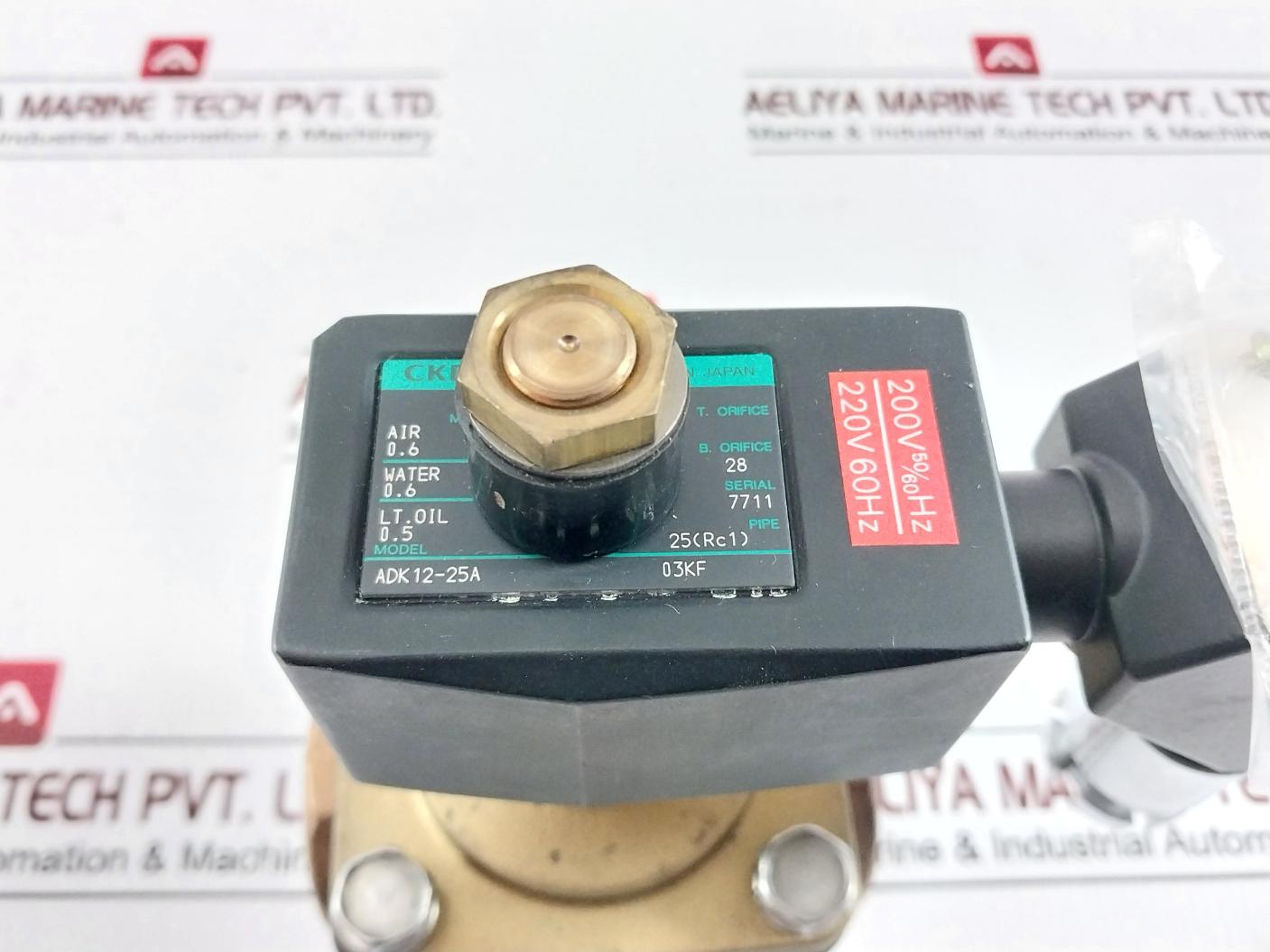 Ckd Adk12-25A Solenoid Valve 200V 50/60Hz 05K-000-01K
