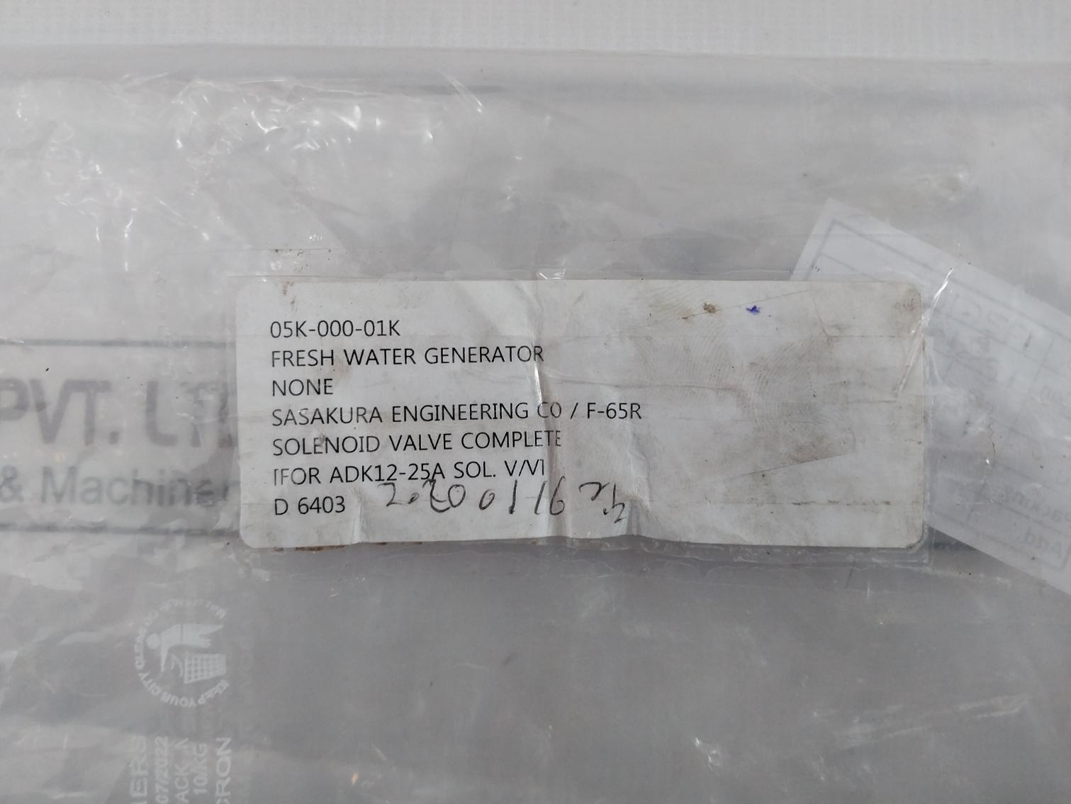Ckd Adk12-25A Solenoid Valve 200V 50/60Hz 05K-000-01K