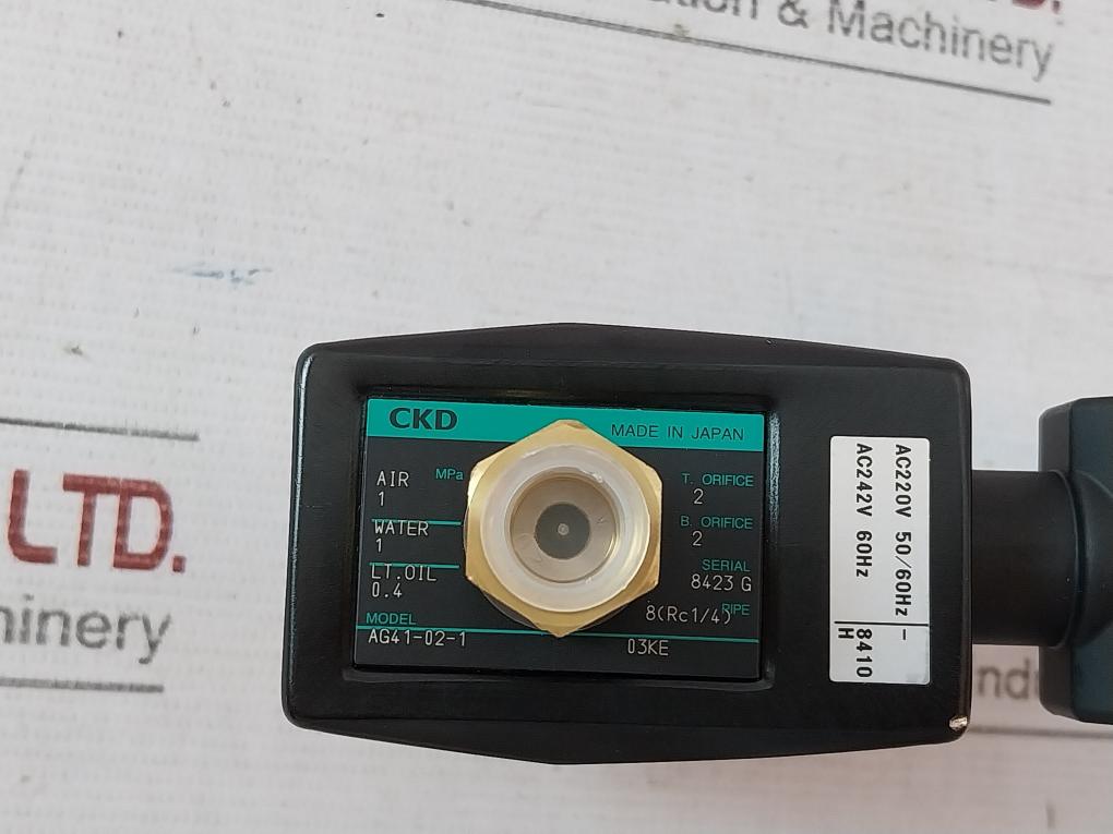 Ckd Ag41-02-1 Electromagnetic Valve 03Ke Ac242V 60Hz 8410 20A