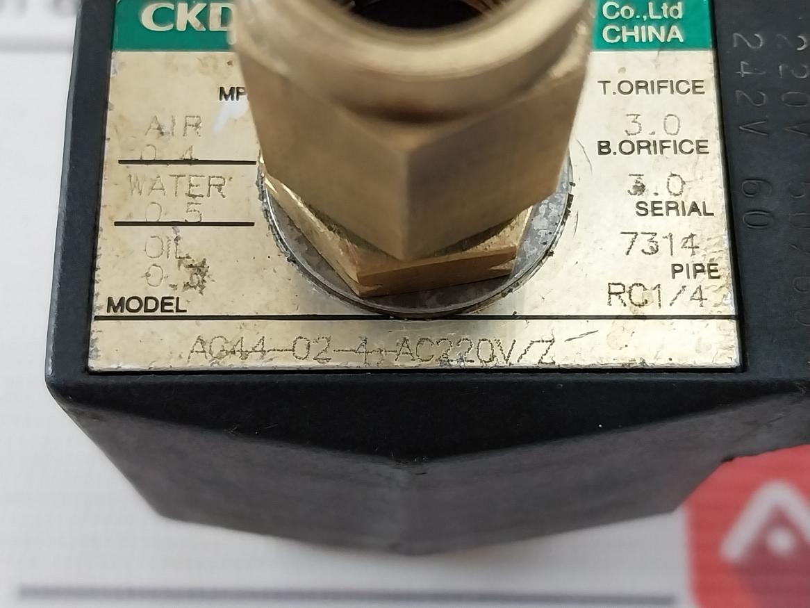 Ckd Ag44-02-4-ac220V/Z Solenoid Valve 220V 50/60