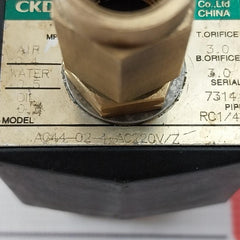 Ckd Ag44-02-4-ac220V/Z Solenoid Valve 220V 50/60