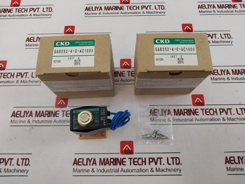 Ckd Gab352-4 High Performance 2-way Solenoid Valve 100v 50/60, Gab352-4-0-ac100v