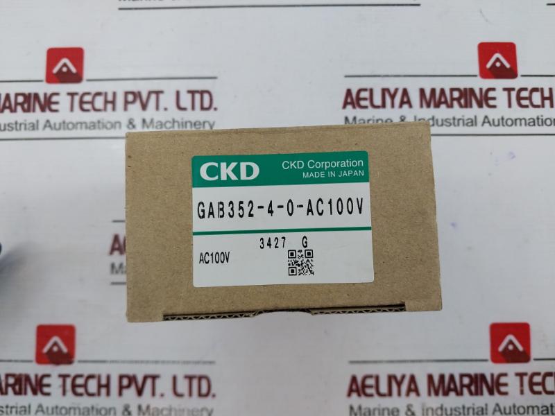 Ckd Gab352-4 High Performance 2-way Solenoid Valve 100v 50/60, Gab352-4-0-ac100v