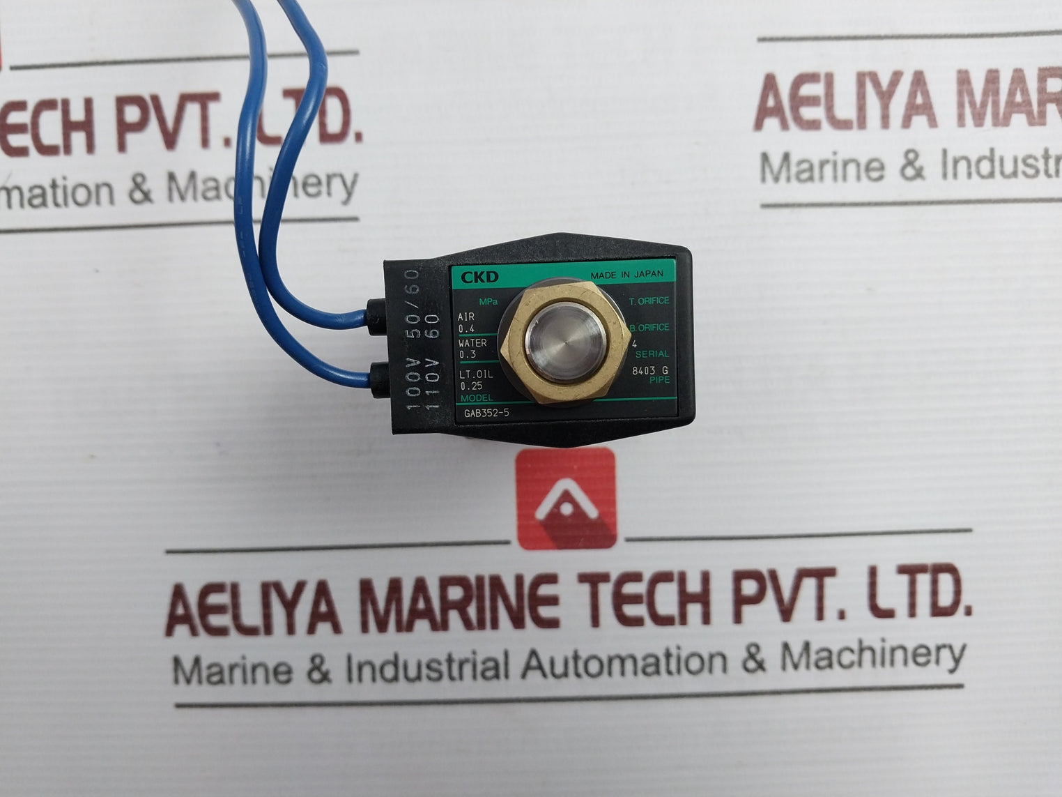 CKD GAB352-5 Solenoid Valve 100V AC 50/60 Hz 0.4Mpa