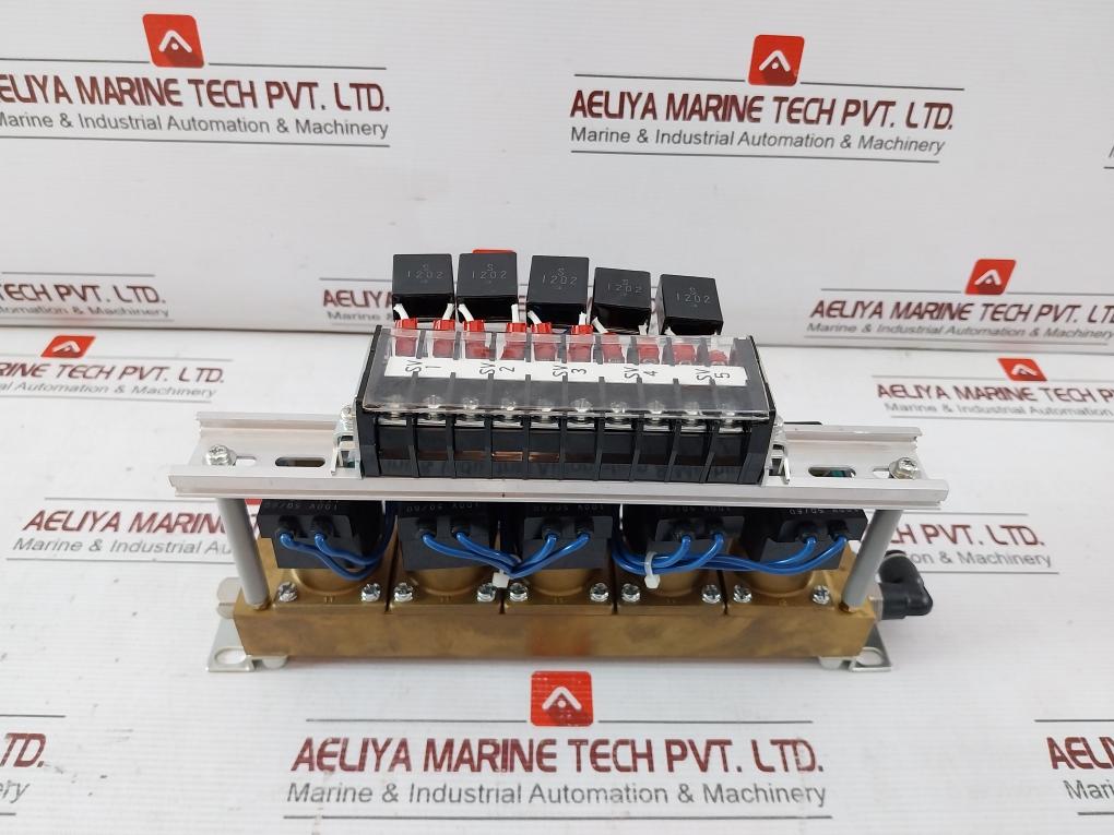 Ckd Gab352-5 Solenoid Valve Manifold Assembly 110V 60