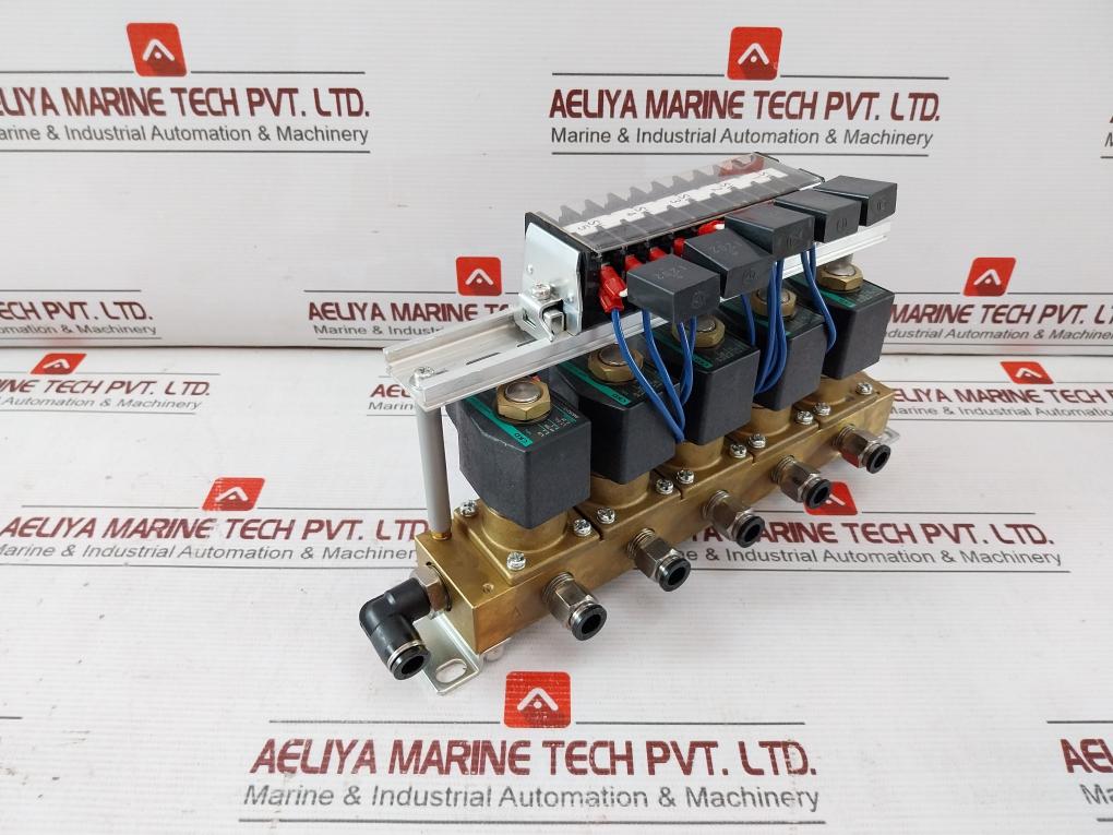Ckd Gab352-5 Solenoid Valve Manifold Assembly 110V 60